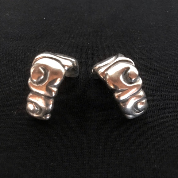 Zina 925 Sterling Silver Swirl Earrings - Picture 1 of 6